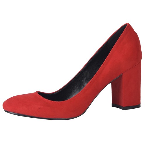 36-43 Women Slip on Pumps High Block Heel Office Ladies Formal Party Shoes OL SZ - Picture 4 of 32
