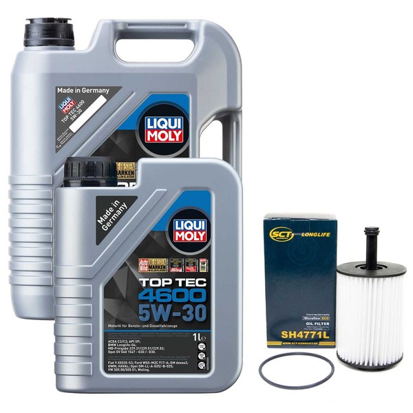 MotoröL Set 5W-30 Liqui Moly 6 Liter + ÖLfilter FüR Audi Seat Skoda VW Passat-image