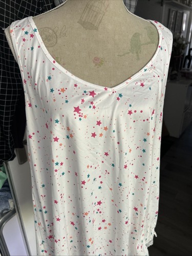 SHEIN Cream Star Pattern Wide Strap Swing Camisole Top Size 4XL - Picture 5 of 12