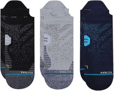 STANCE 3-Pack Run Tab Low Cut Socks - Multi - Small  = Mens 3- 5.5 & Women 5-7.5