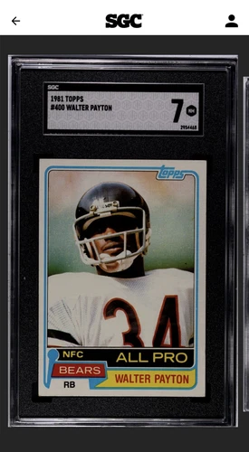 1981 Topps Walter Payton #400 *GRADED SGC 7 NM POP 80/488* Chicago Bears HOF