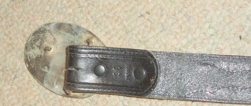 Hand tooled top grain cowhide belt wqith Bronc rider belt buckle , 36 - Picture 5 of 5