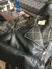 Ladies Versace Jeans Couture Black Leather Jacket. Size S. Great Condition.