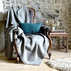 Harris Tweed Duck Egg Pure Wool Large Throw Blanket 150x200cm
