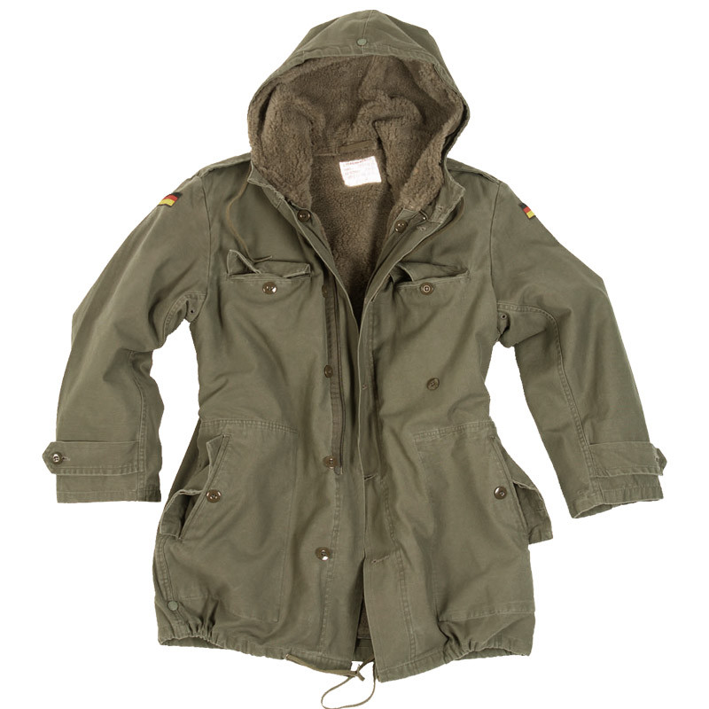Ejército Alemán Clásico Parka Militar Combate Hombres Chaqueta Abrigo + Liner Ol