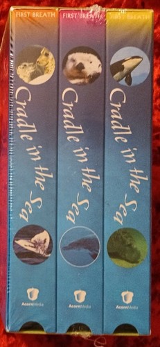 CRADLE IN THE SEA - The Ocean Realm of Baby Animals (VHS 3-Tape Box Set) SEALED - Picture 2 of 4