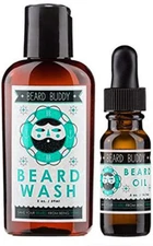 Beard Buddy - All Natural Organic 2oz Beard Wash and 0.5 Beard Oil Fresh Scent