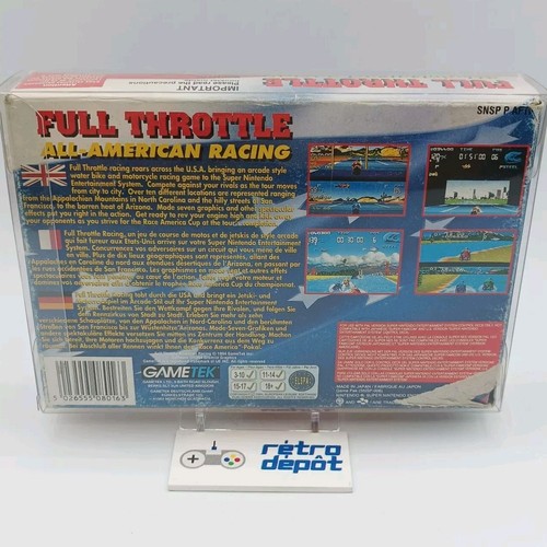 Full Throttle All-American Racing / Super Nintendo SNES / PAL / EUR-1 - Photo 2/9