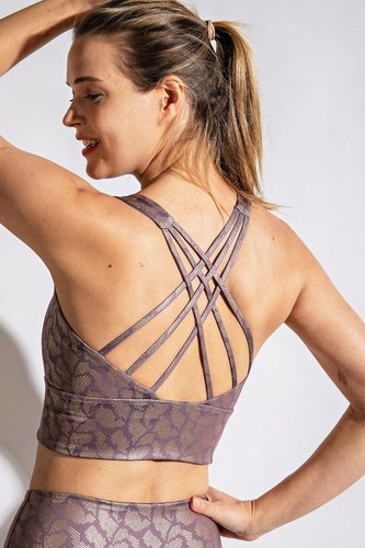 Geo Foil Print Sports Bra - Picture 2 of 2