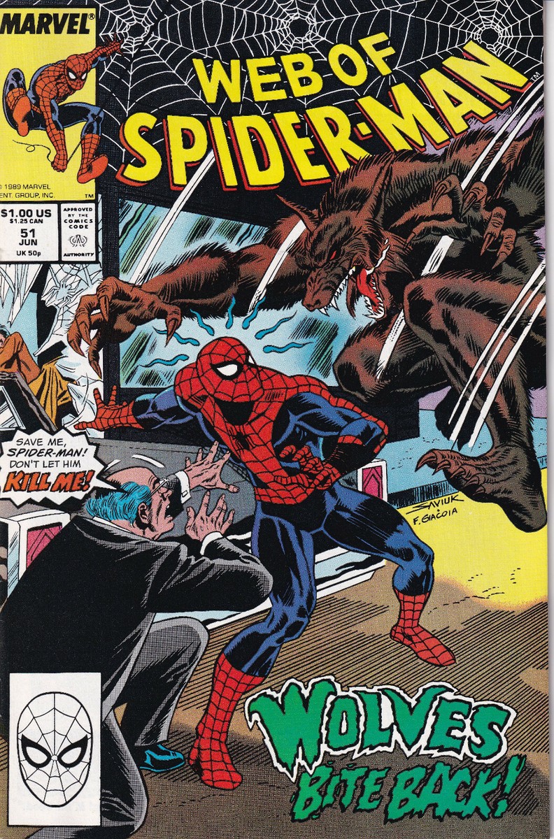 マーベルコミックWeb of Spider-Man (Vol 1) WEB OF SPIDER-MAN Vol. 1 #51 June 1989 MARVEL Comics