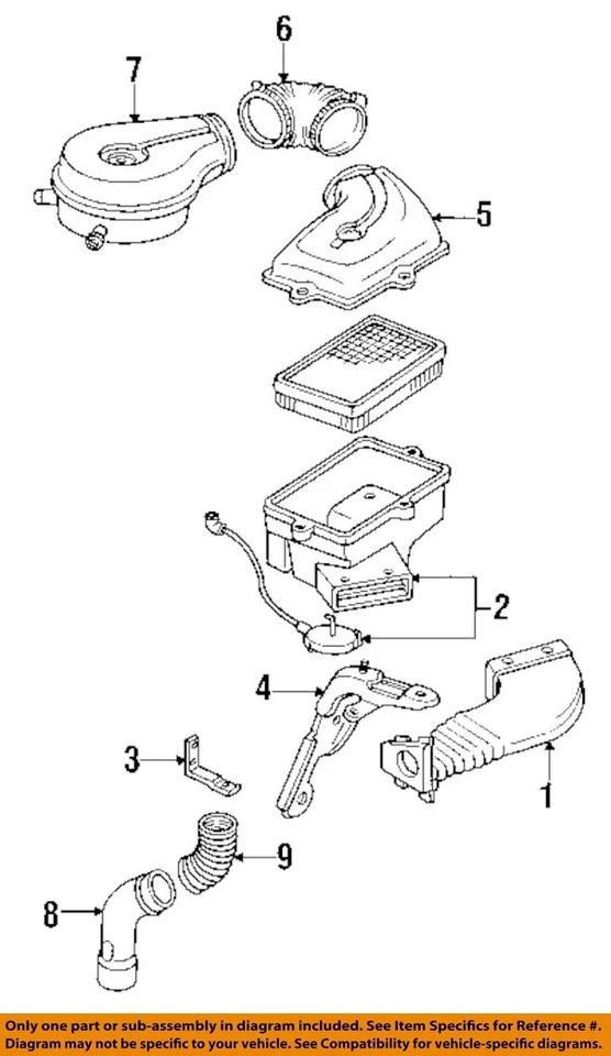 Conjunto de filtro de aire usado se adapta a: Cadillac Seville 1994 4,9 grado A Foto 3 de 4