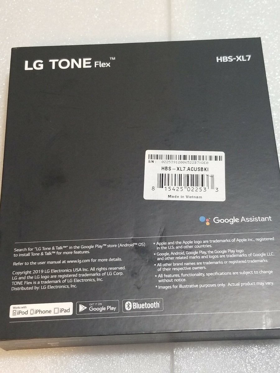 LG Tone Flex Hi-Fi Premium Bluetooth Headset 32- Bit (HBS-XL7)