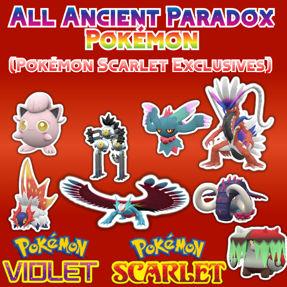 Buy All Pokmeon Violet Exclusive Paradox Pokemon for Pokemon SV. – No0k  Store