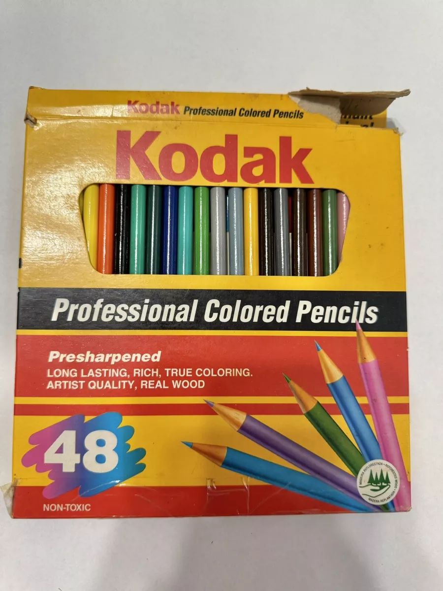 Kodak Professional Colored Pencils 46 In Box Vintage Art Supply Draw Rare