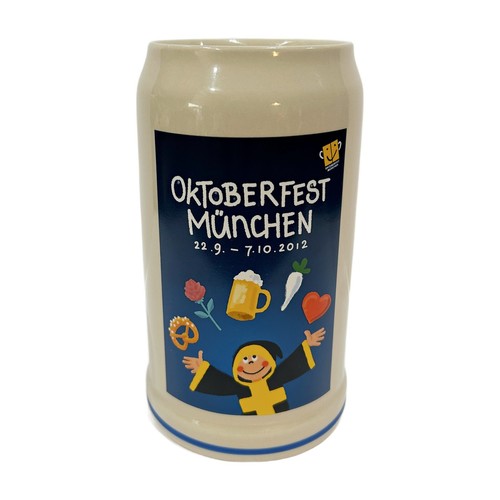 2012 Oktoberfest München Germany Stein Rasta 1L, offizieller Oktoberfest Bierkrug - Bild 1 von 11