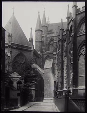 Glass Magic Lantern Slide WESTMINSTER ABBEY POETS CORNER C1910 LONDON