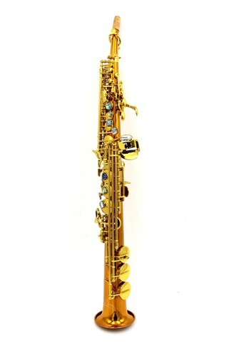Eastern Music pro use copper straight soprano saxophone gold lacquered two necks - Picture 8 of 13