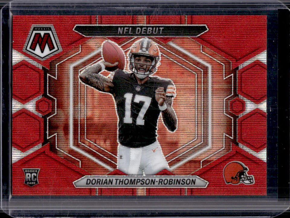 2023 Mosaic Dorian Thompson Robinson Red Wave Prizm Debut Rookie RC #5/9