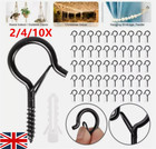 2-10Pcs Q-Hanger Hooks with Safety Buckle, Windproof Screw Hooks for Outdoor UK