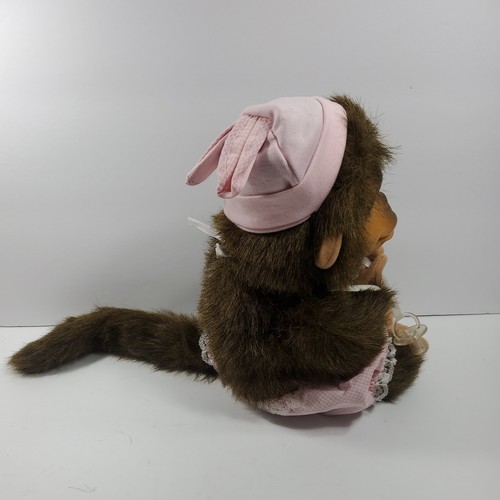 HOSUNG 14" Vintage 1994 Baby Monkey Hand Puppet Toy Chimp Chimpanzee Pacifier - Picture 8 of 14