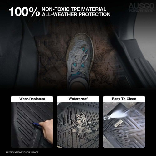 AUSGO Floor Mats Boot Liner Set for Toyota Prado 120 Auto 2003-2009 - Picture 4 of 17