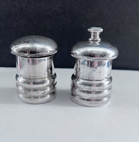 Vintage Garantito Tre Spade Sterling Silver And Salt Pepper Grinder Made Italy