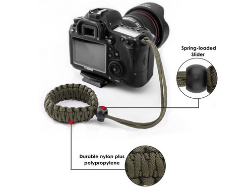 BLUE Braided Paracord Wrist Strap Lanyard DSLR Camera Bridge Compact - UK STOCK - Picture 3 of 5