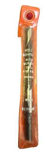 Vintage NOS HOLZ Bohrer Holzbearbeitung 3/8" Bohrereinsatz Made in Germany Neu in Packung - Bild 2 von 4