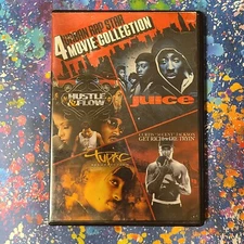 Urban Rap Star 4 Movie Collection - DVD - Juice, Hustle Flow, Get Rich, Tupac 📀