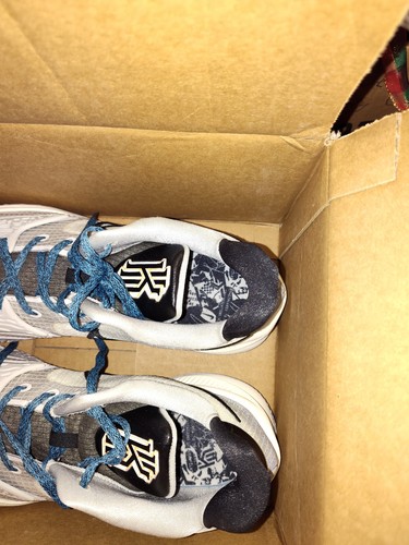 NIKE KYRIE LOW 4 Gray Fog Sapphire Blue Shoes CW3985-004 Size 14 - Picture 14 of 24