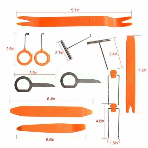 12X Plastic Trim Removal Pry Tool Set Car Radio Panel Door Dash Clip Fasteners - Picture 6 of 12