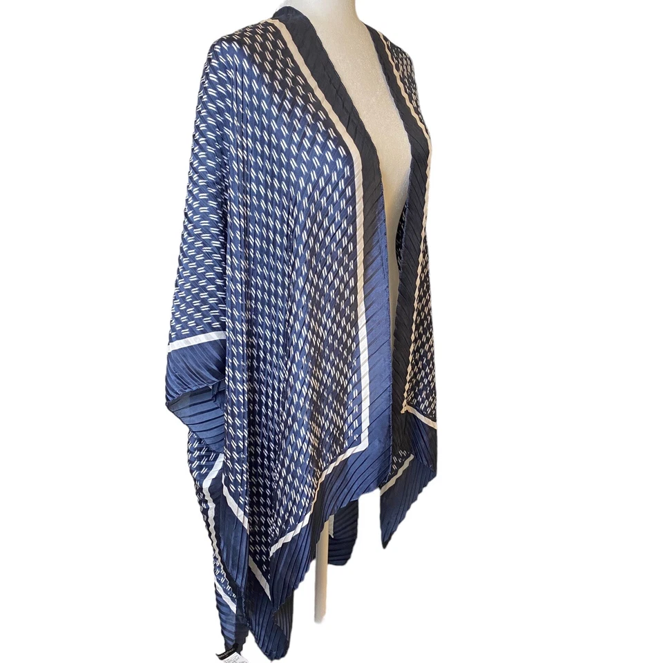 Kimono feminino Banana Republic Crinkle Indigo Ikat Wrap tamanho único - Imagem 4 de 4