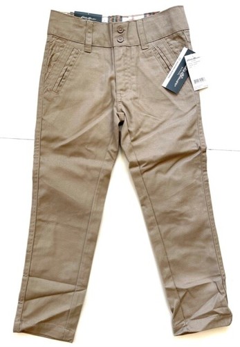 NWT Eddie Bauer Boys Schoolwear Khaki Pants Adjustable Elastic Waist (V)  - Picture 1 of 2