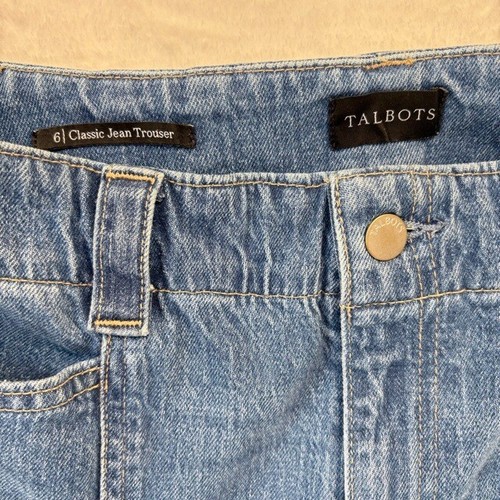 Pantalón vaquero clásico Talbots pierna ancha azul denim para mujer talla 6 - Imagen 2 de 10