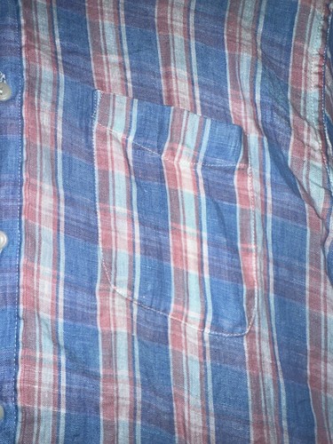 Faherty Linen Button Up Shirt Extra Large Long Sleeve Outdoors Preppy Casual - Picture 5 of 7