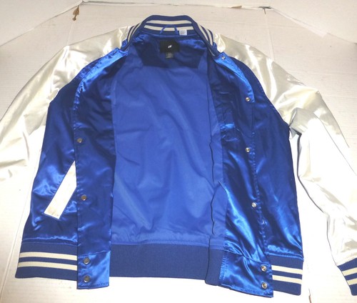 H&M Yale University Satin Varsity Embroidered Men's Bomber Jacket Size: Medium - Picture 8 of 11