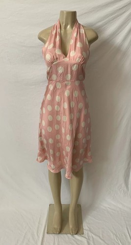 LAUNDRY by Shelli Segal Sz 6 Pink & Ivory Polka Do