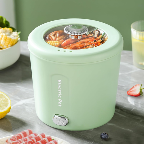 Hot Pot Electric, 1L Mini Ramen Cooker, 450W Rapid Noodles Cooker, Multifunction - Picture 8 of 12