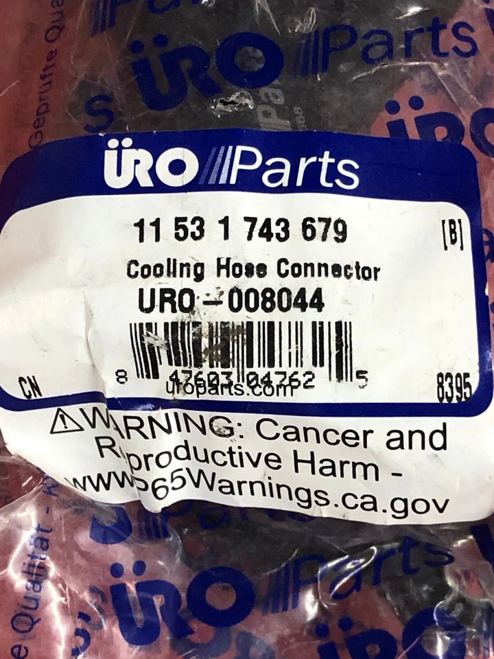 URO PARTS 11531743679 CONECTOR MANGUERA REFRIGERACIÓN PARA 96-99 BMW 318i 318is 318ti Z3 Foto 3 de 3