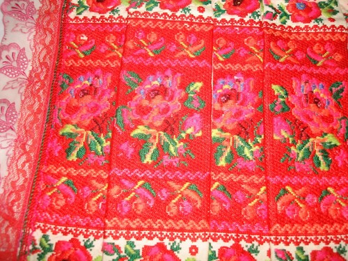 Antique Old Folk Costume Apron Hand Crafted Embroidered Linen Lace Dress Ethnic  - Bild 3 von 12