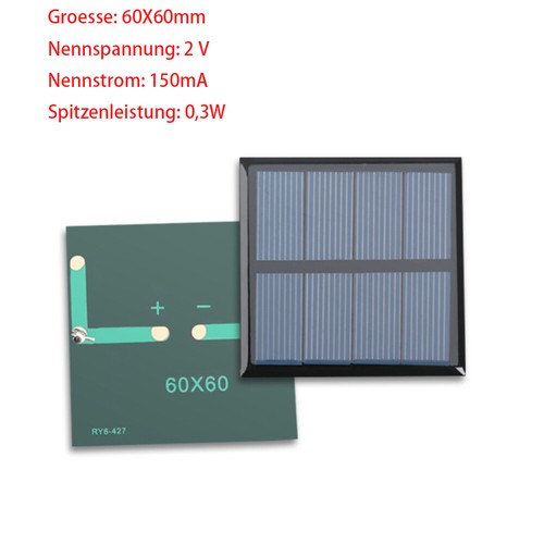Erzeugung von Solarzellen DIY-Solarpanel 2V 3V 4V 5V 5,5V 6V 7V 8V 9V im Freien - Bild 29 von 87