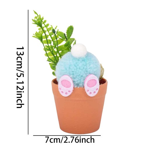 Easter Bunny Mini Planter Adorable Rabbit Pot Ideal Tray Ornament For Home - Picture 23 of 35