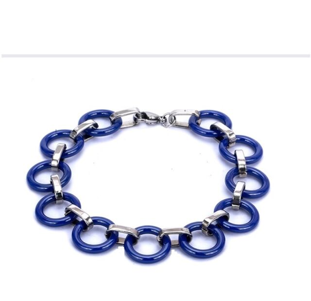 Pulsera Mujer Acero Y Cerámica Azul Malla Ronda 20CM Nuevo Barato CB0044 WT10305 Pulsera Mujer Acero Y Cerámica Azul Malla Ronda 20CM Nuevo Barato CB0044 WT10305