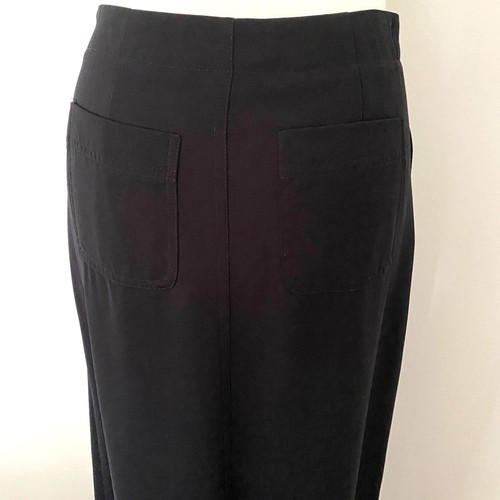 Vintage New York and Co Womens Black Corporate Goth Witchy Maxi Skirt Sz 4 - Picture 7 of 8