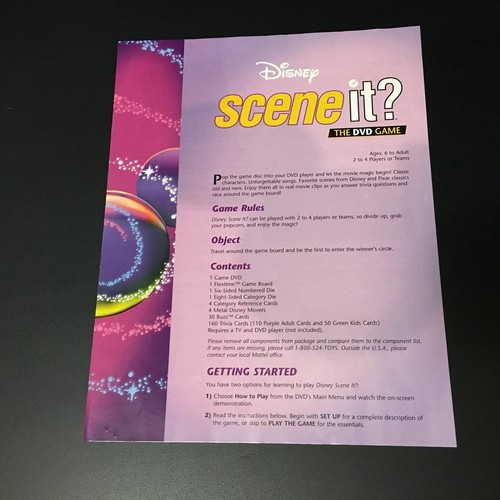 Disney Scene It? Ersatzteile Spielbrett und Anleitungsblatt - Bild 4 von 6