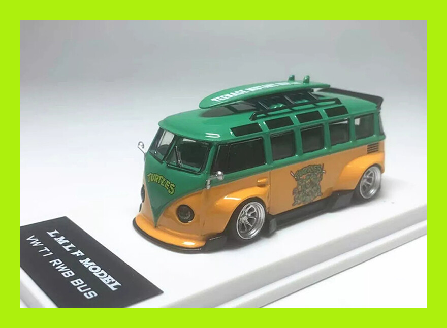 JUN 2024 LMLF 1/64 VW VOLKSWAGEN T1 KOMBI BUS GREEN TURTLE 1