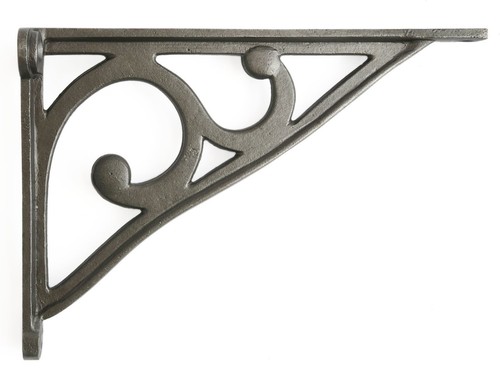 Soporte de estante de hierro fundido único antiguo rústico victoriano soportes de pared (10-20 cm) - Imagen 4 de 12