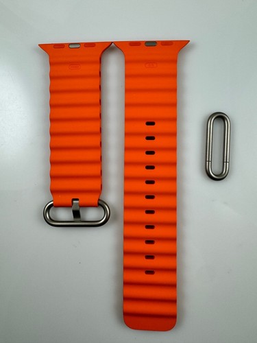 Original Apple Watch Series 9 8 SE 7 6 5 Ultra 44MM 45MM 49mm Ocean band Orange - Picture 2 of 8