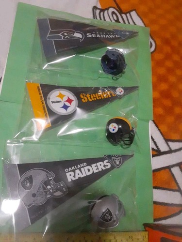 CASCO COLECCIONISTA DE FÚTBOL AMERICANO DE LA NFL Gumball COMBO BANDERÍN TU ELIGES Elige Equipo - Imagen 8 de 19