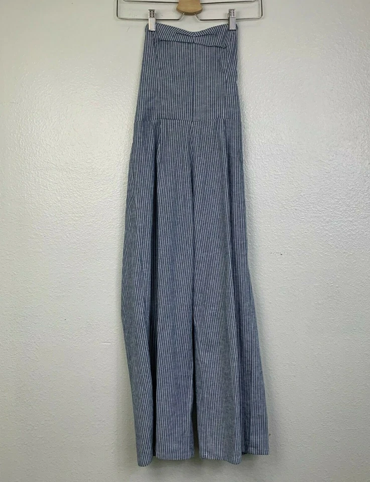 Blue Life Planet Seaside Pinstripe Jumpsuit Size S - Image 3 of 4